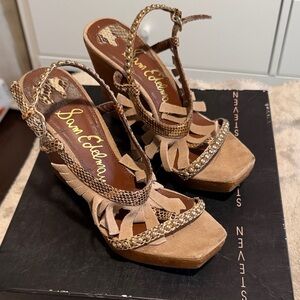 Sam Edelman Brown Strappy Heels